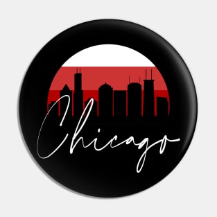 Chicago Basketball Skyline Pin