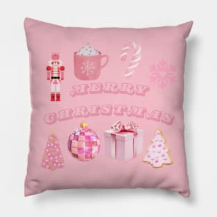 Merry Christmas - A Pink Christmas Pillow