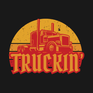 Trashy Trucker 'Truckin' Vintage Sunset Rig T-Shirt