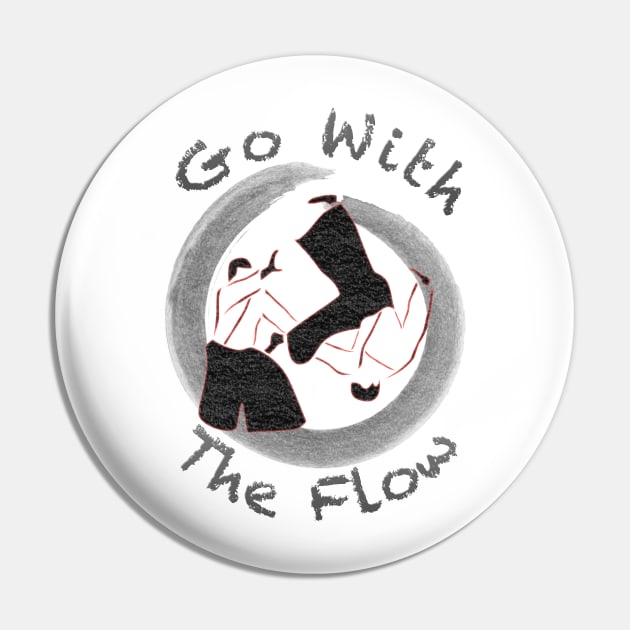 Aikido - Go With The Flow (Small) Pin by Todd Henderson 