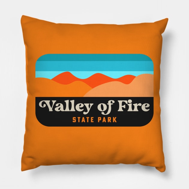 Valley of Fire State Park Hiking Mohave Desert Overton Nevada Pillow by PodDesignShop