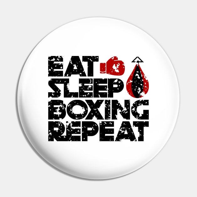 Aged Eat Sleep Boxing Pin by colorsplash