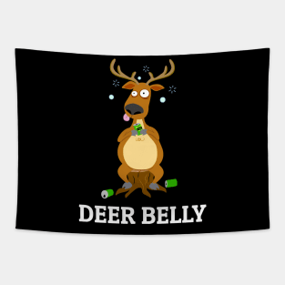 Funny Deer Belly, Beer Design Tapestry