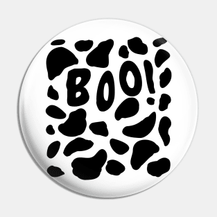 Cow Print Halloween B O O ! Pin