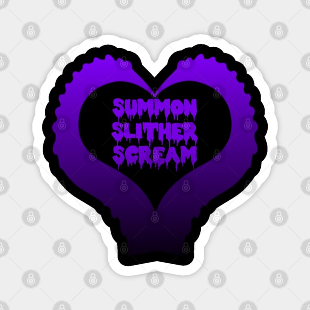 Summon, Slither, Scream Tentacle Heart Magnet by Talesbybob