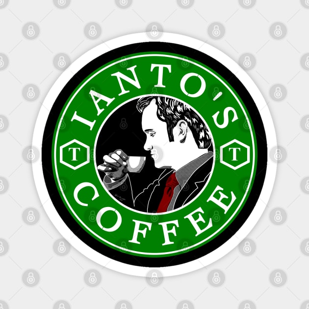 Ianto's Coffee Magnet by Magickal Vision: The Art of Jolie E. Bonnette