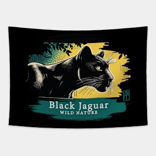 Black Jaguar - WILD NATURE - JAGUAR -11 Tapestry