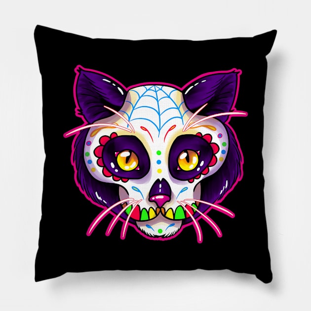 Sugar Cat Pillow by CleverAvian