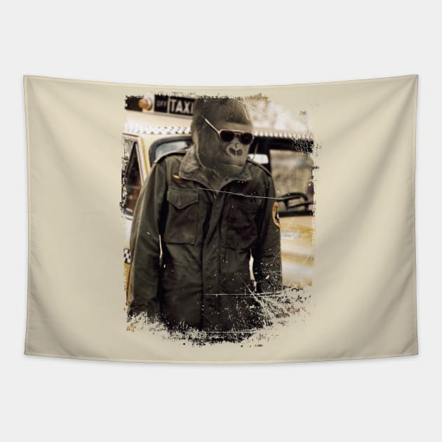 Gorilla taxi driver Tapestry by spicytees