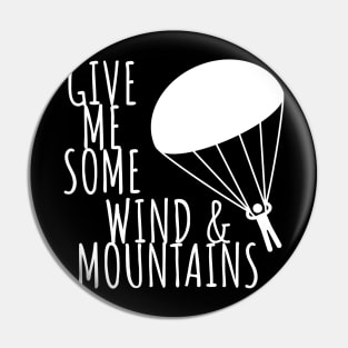 Paragliding wind & mountains Pin