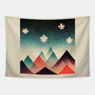 Snowflake Mountains Tapestry