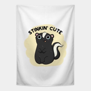 Stinkin Cute Funny Skunk Pun Tapestry