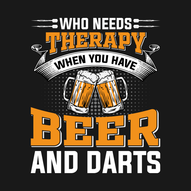 Funny Beer And Darts Player by Visual Vibes