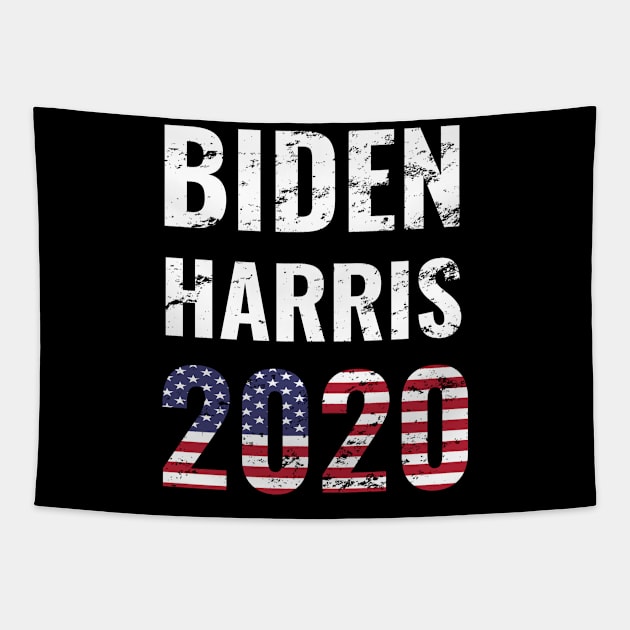 Biden Harris 2020 Election Vote for American President Distress Design Tapestry by WPKs Design & Co