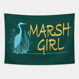 Marsh Girl (light blue & yellow) Tapestry