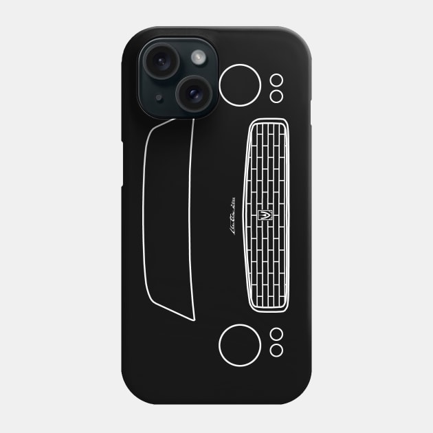 Triumph Italia 2000 Coupé classic car outline graphic (white) Phone Case by soitwouldseem