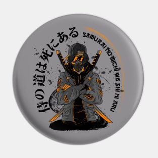 Millennial samurai with two swords Pin