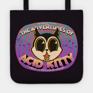 The Legend of Acid Kitty Pt. 3 - The TV Show - Cute Retro Tripping Kitten Cartoon Tote