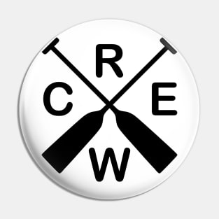 Crossed Paddles Crew Team Squad Watersports Pin