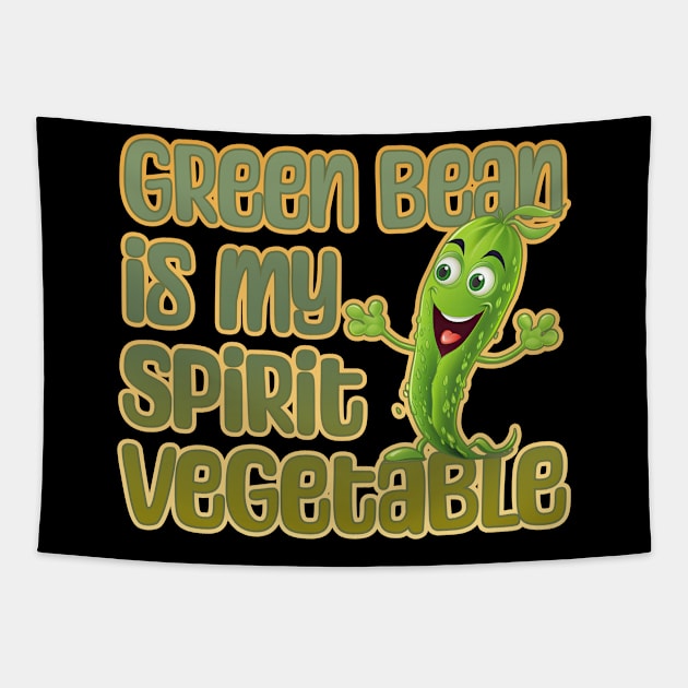 Green Bean is My Spirit Vegetable Tapestry by DanielLiamGill