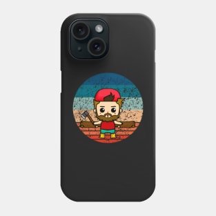 Lumberjack Kawaii Vintage Circle Phone Case