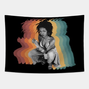 Lauryn Hill Vintage Rainbaow Tapestry