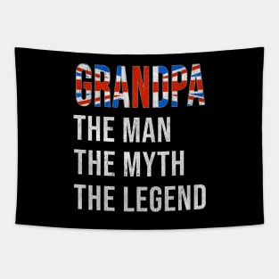 Grand Father British Grandpa The Man The Myth The Legend - Gift for British Dad With Roots From  Great Britain Tapestry