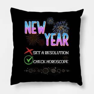 Funny New Year meme, Check horoscope Pillow