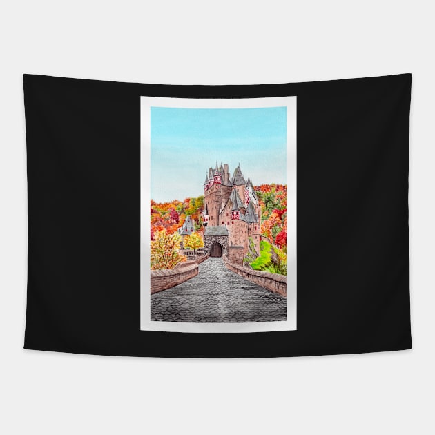 Burg Eltz, Germany Tapestry by NorrskenArt