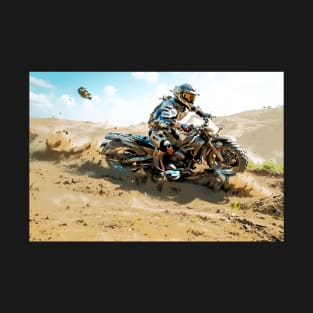 Desert Racer - Futuristic Motocross Rider T-Shirt