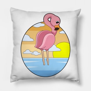 Flamingo Sunset Pillow