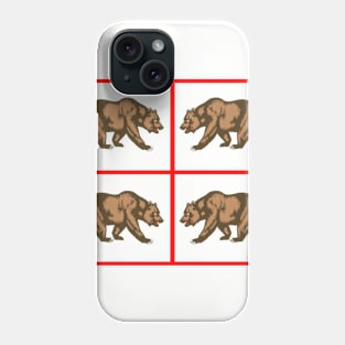 California Bear X 4 By Basement Mastermind Phone Case