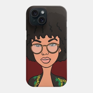 Nerdy Black Girl Phone Case