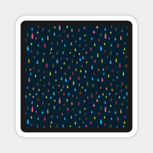 Rainbow Raindrops at Midnight Magnet