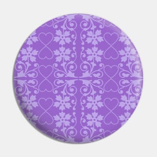 Violets Pattern in Amethyst Color Background Pin