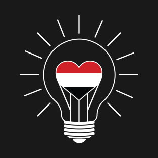 Love lamp Yemen flag designs T-Shirt