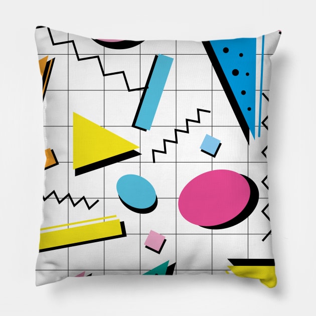 80s retro pattern Pillow by nickemporium1