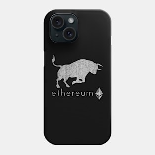 Vintage Bull Market Ethereum Coin Crypto Token Cryptocurrency Wallet Ethereum HODL Birthday Gift For Men Women Phone Case