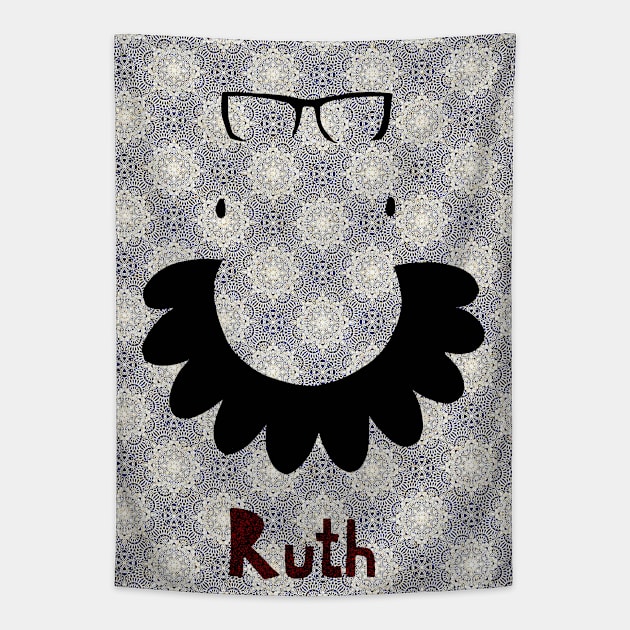 RUTH BADER GINSBURG  Collar art Tapestry by GalleryArtField