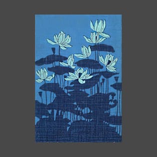 Lotus blossoms in shades of blue T-Shirt