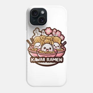 Cute Kawaii ramen noodles bowl Sakura Phone Case