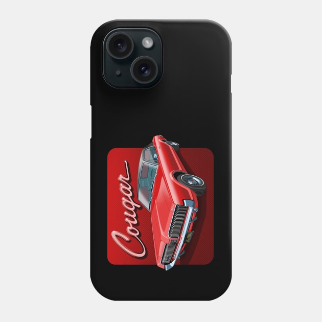 1967 Mercury Cougar cardinal red Phone Case by candcretro