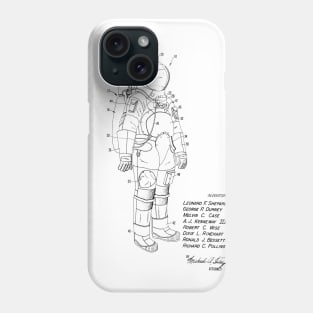 Space Suit Vintage Patent Hand Drawing Phone Case