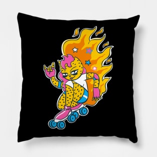 Leopard Cat Girl Skater Pillow