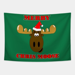 Merry Chris Moose Tapestry