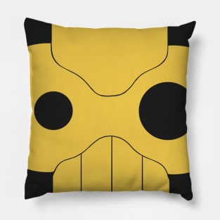 Bio-mech skull (black background) Pillow