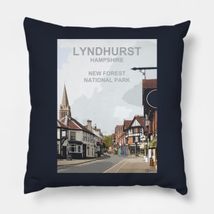 Lyndhurst, Hampshire New Forest gift. New Forest Travel poster Pillow