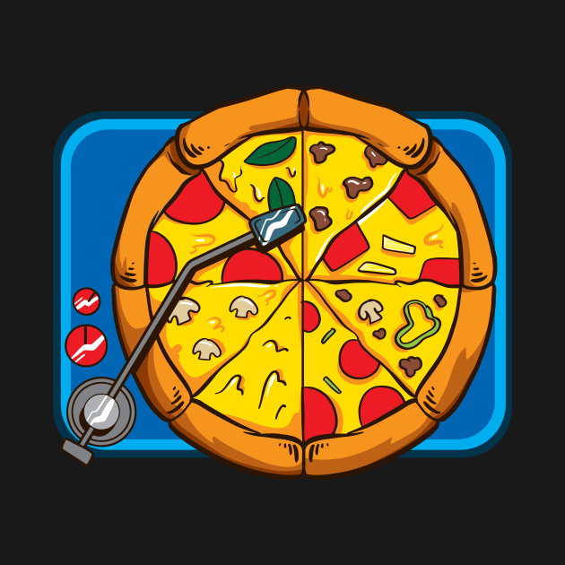 Vinyl Record Pizza Party by Luxara