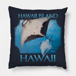 Hawaii Island Hawaii Manta Rays Sea Rays Ocean Pillow