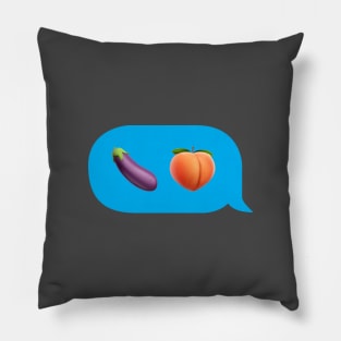 Eggplant and Peach Pillow